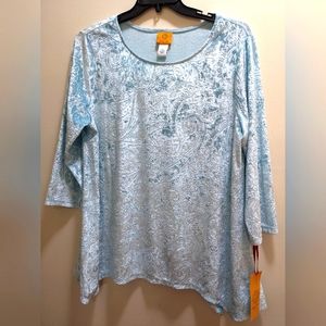 Paisley pattern pullover blouse